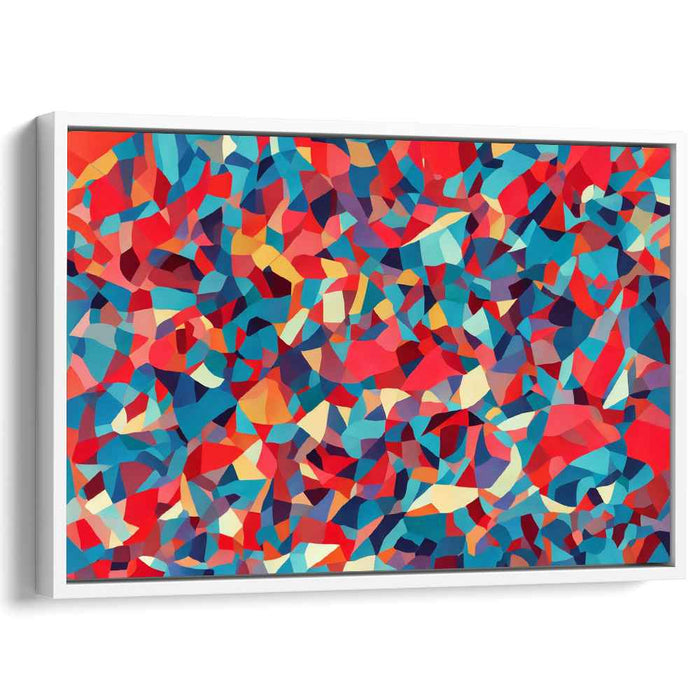 Angular Dreamscape Symphony: Abstract Expressionist Geometric Canvas Art