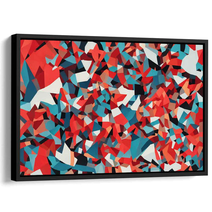 Spectral Prism Symphony: Vibrant Abstract Geometric Canvas Art Print