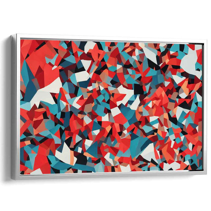 Spectral Prism Symphony: Vibrant Abstract Geometric Canvas Art Print