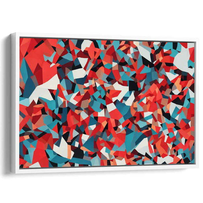 Spectral Prism Symphony: Vibrant Abstract Geometric Canvas Art Print