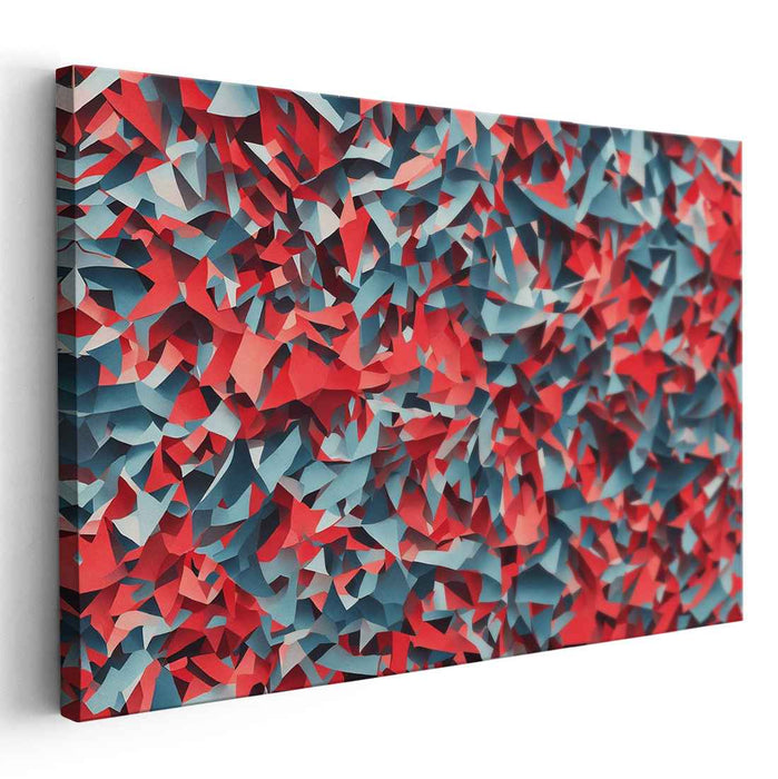 Crimson and Cobalt Tangle: Dynamic Abstract Expressionist Artwork