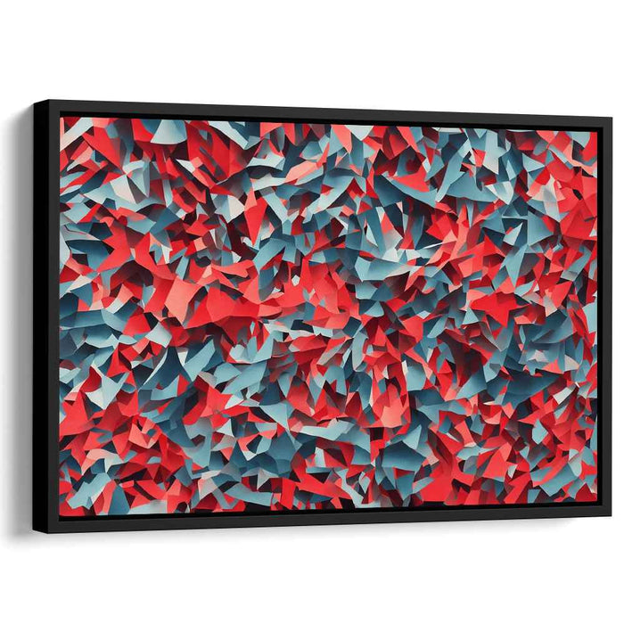 Crimson and Cobalt Tangle: Dynamic Abstract Expressionist Artwork