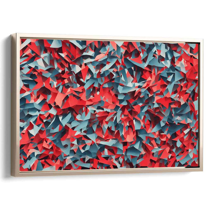 Crimson and Cobalt Tangle: Dynamic Abstract Expressionist Artwork