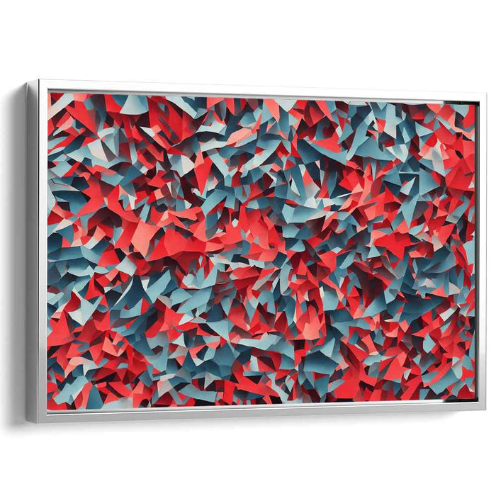 Crimson and Cobalt Tangle: Dynamic Abstract Expressionist Artwork