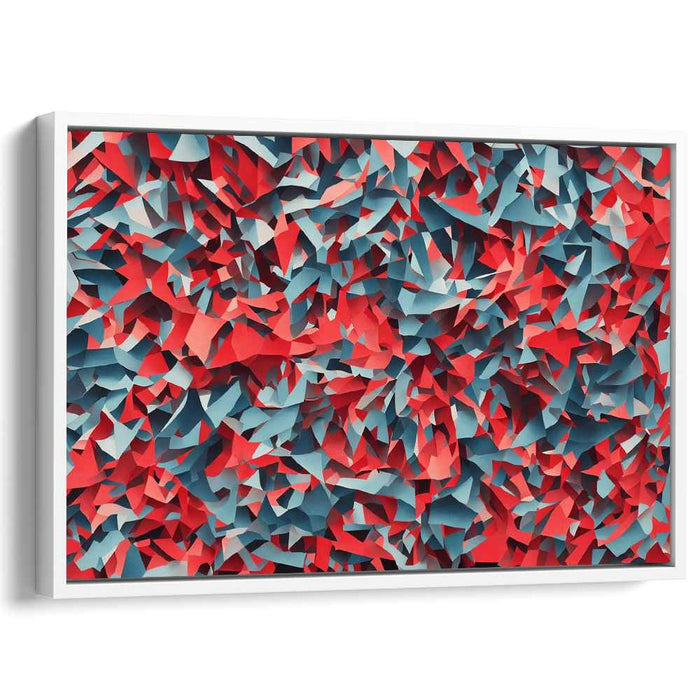 Crimson and Cobalt Tangle: Dynamic Abstract Expressionist Artwork