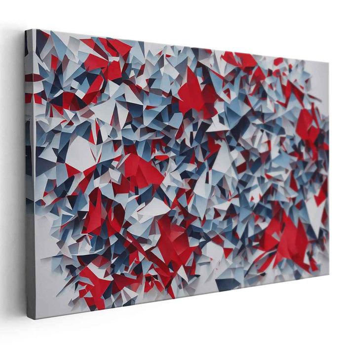 Red Cubism Stars #118