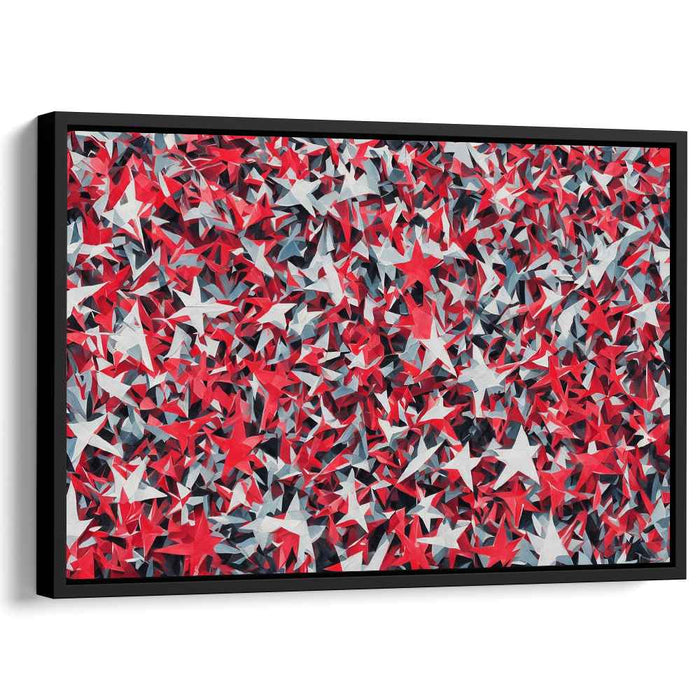 Freedom's Palette: Patriotic Red, White, and Blue Canvas Art