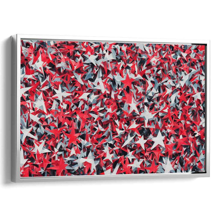 Freedom's Palette: Patriotic Red, White, and Blue Canvas Art