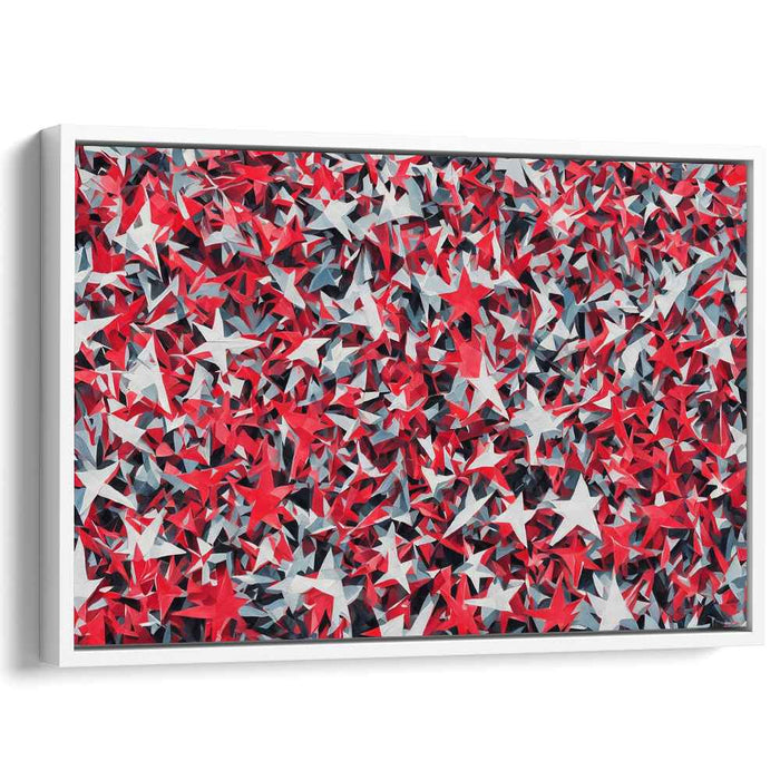 Freedom's Palette: Patriotic Red, White, and Blue Canvas Art