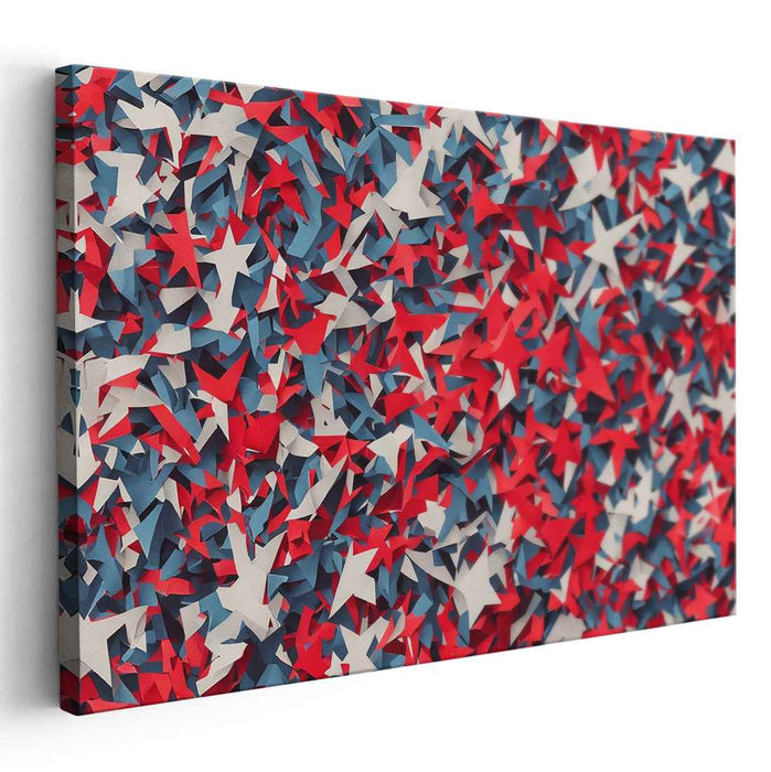 Red Cubism Stars #134