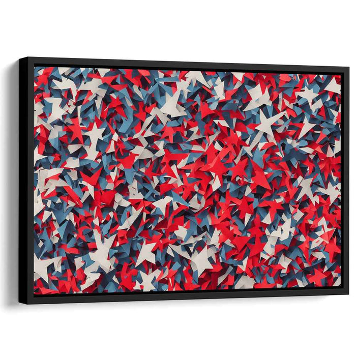 Red Cubism Stars #134