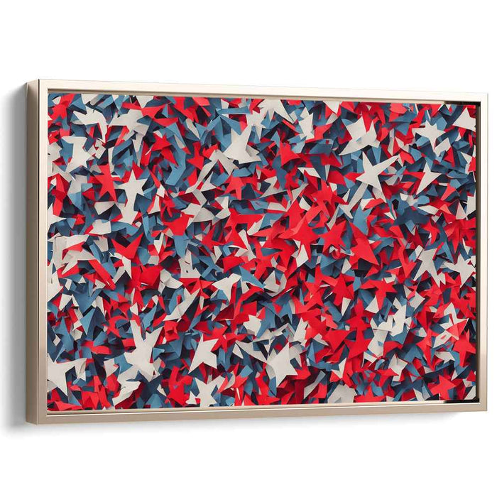 Red Cubism Stars #134