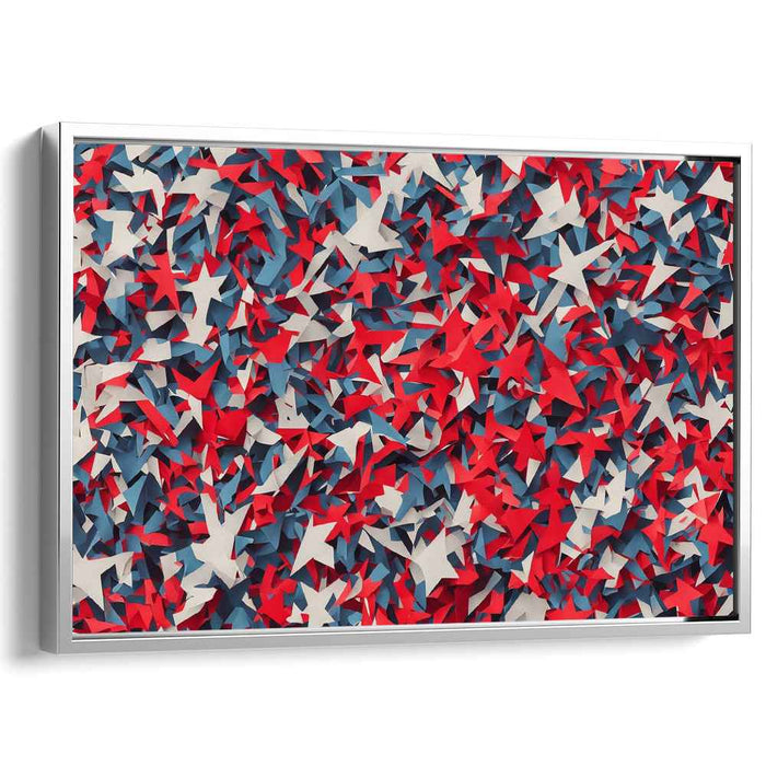 Red Cubism Stars #134