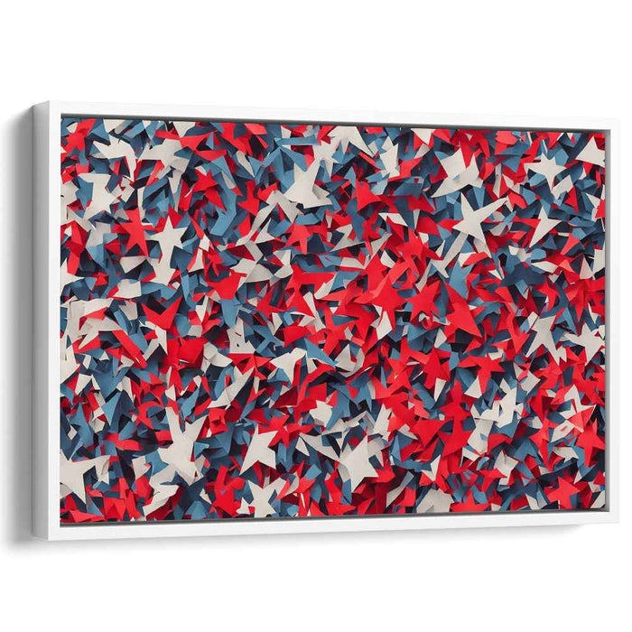 Red Cubism Stars #134