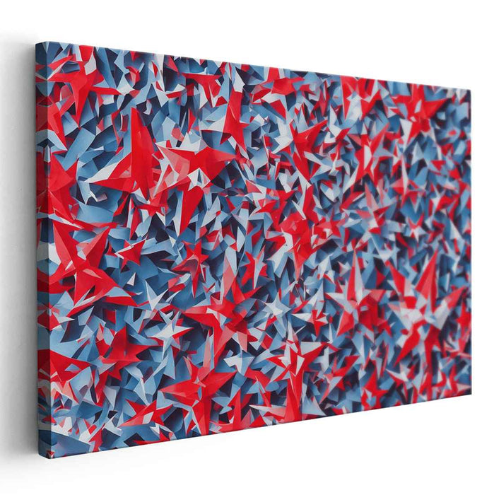 Red Cubism Stars #137