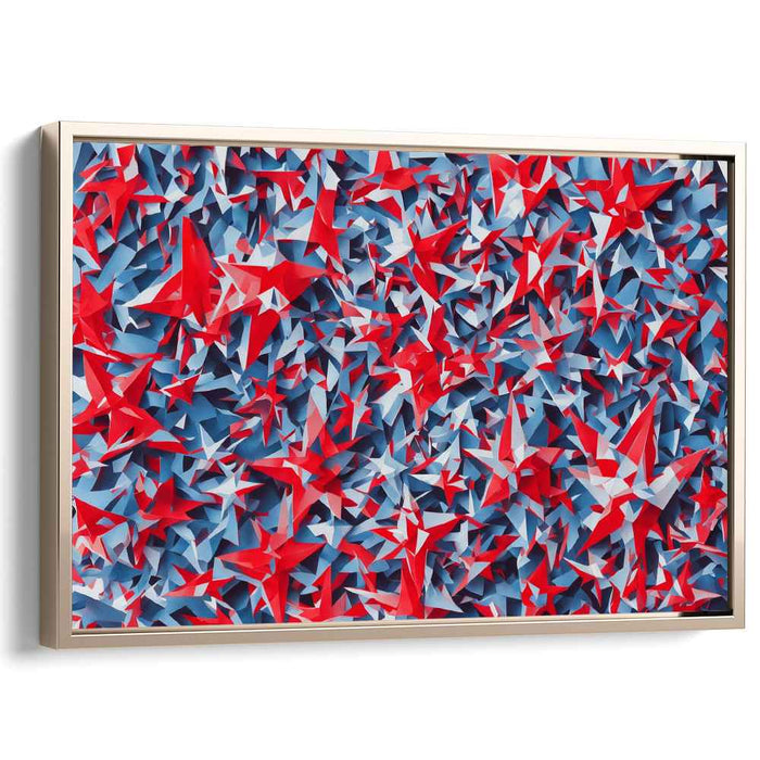 Red Cubism Stars #137