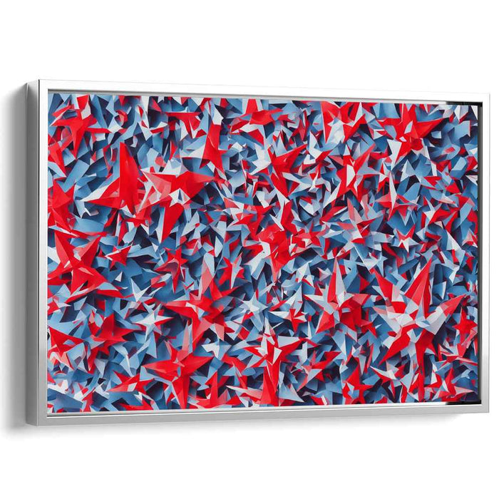 Red Cubism Stars #137