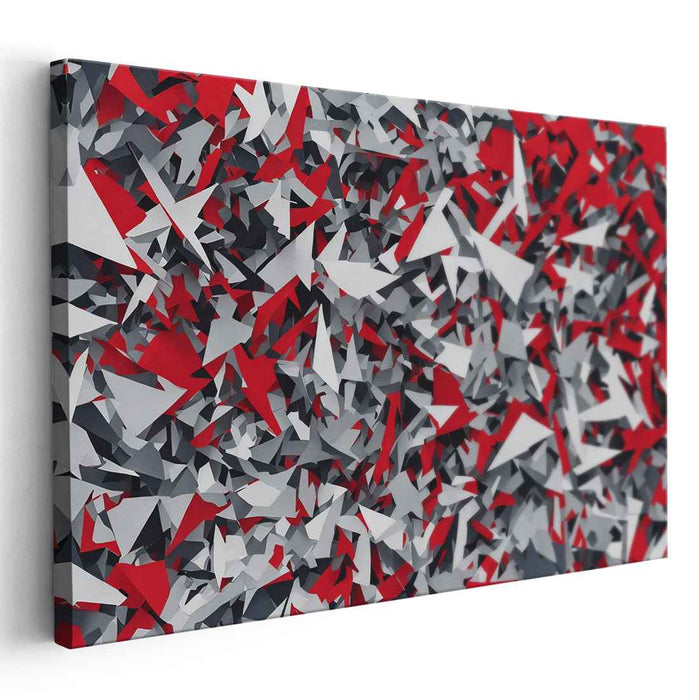 Red Cubism Stars #138