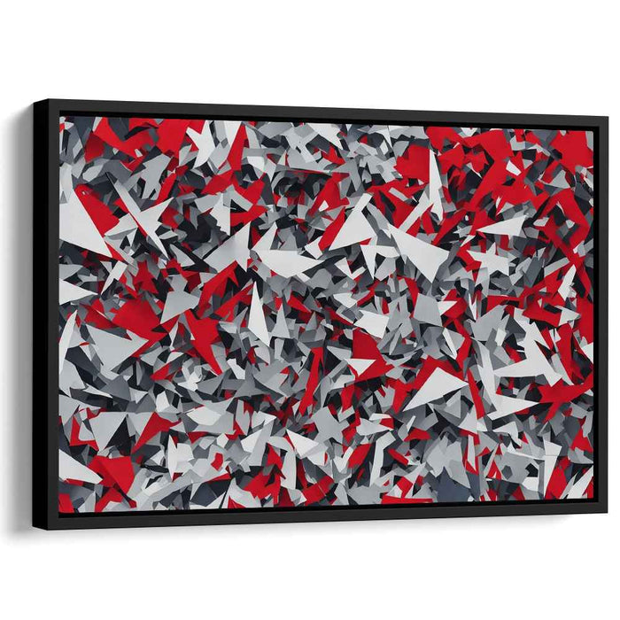 Red Cubism Stars #138