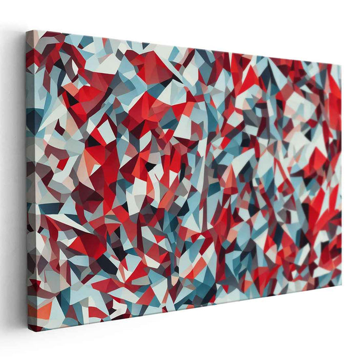 Harmony in Angular Cosmos: Geometric Abstract Symphony Canvas Art