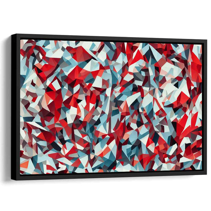 Harmony in Angular Cosmos: Geometric Abstract Symphony Canvas Art