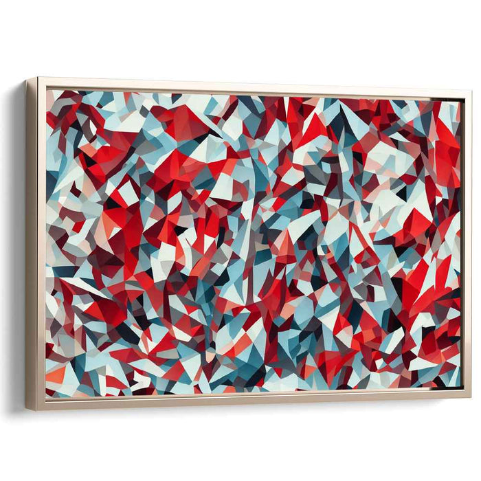 Harmony in Angular Cosmos: Geometric Abstract Symphony Canvas Art