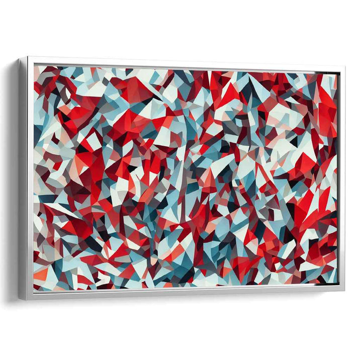 Harmony in Angular Cosmos: Geometric Abstract Symphony Canvas Art