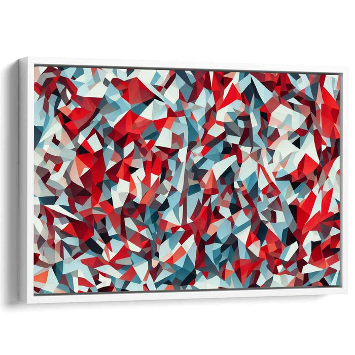 Harmony in Angular Cosmos: Geometric Abstract Symphony Canvas Art
