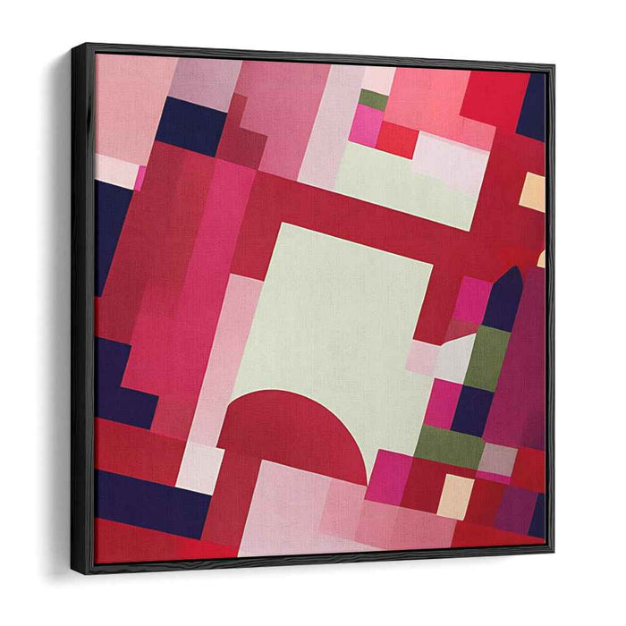 Vibrant Crimson Symphony: Modern Abstract Red Canvas Art Print