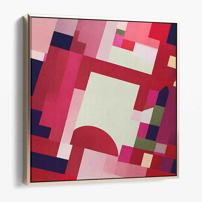 Vibrant Crimson Symphony: Modern Abstract Red Canvas Art Print