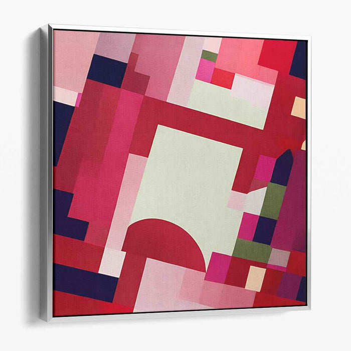 Vibrant Crimson Symphony: Modern Abstract Red Canvas Art Print