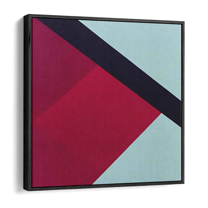 Crimson Midnight Echoes: Bold Red and Black Abstract Canvas Art