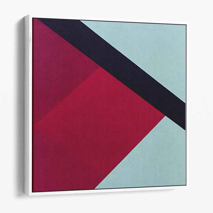 Crimson Midnight Echoes: Bold Red and Black Abstract Canvas Art