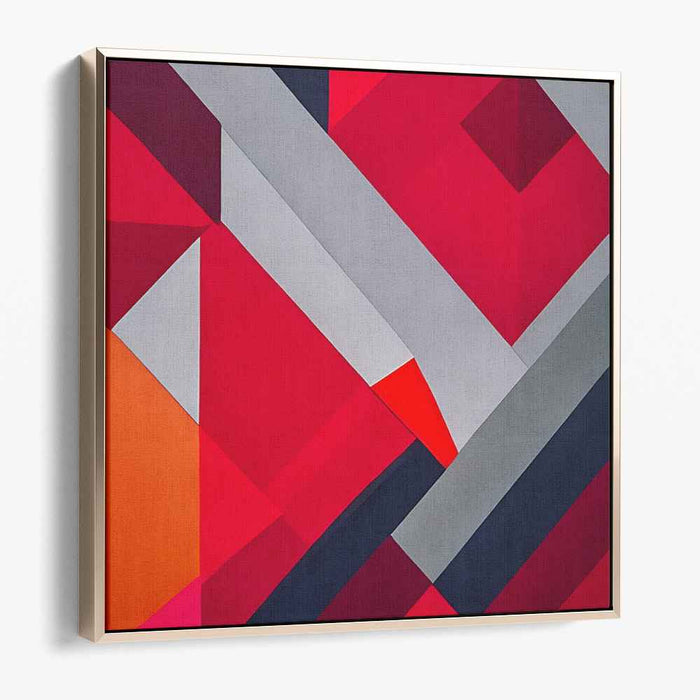 Red Geometric Abstract #005