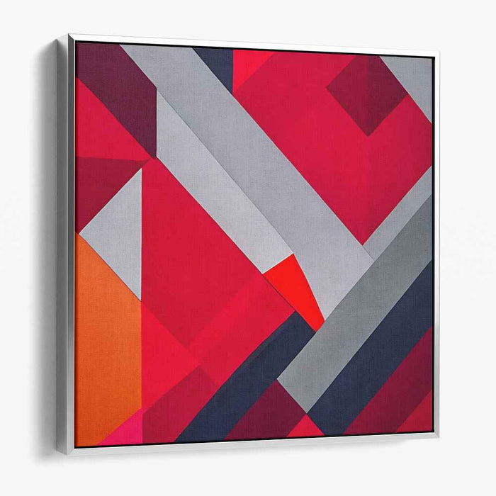 Red Geometric Abstract #005