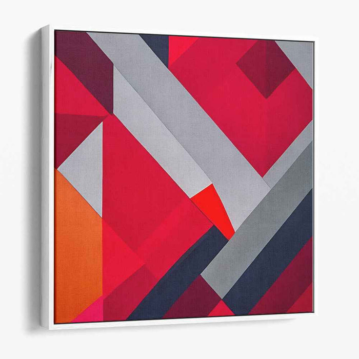 Red Geometric Abstract #005