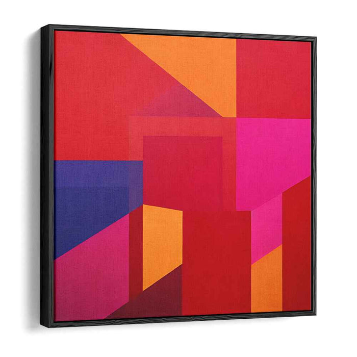 Vibrant Passion Blend: Bold Abstract Red and Orange Canvas Art