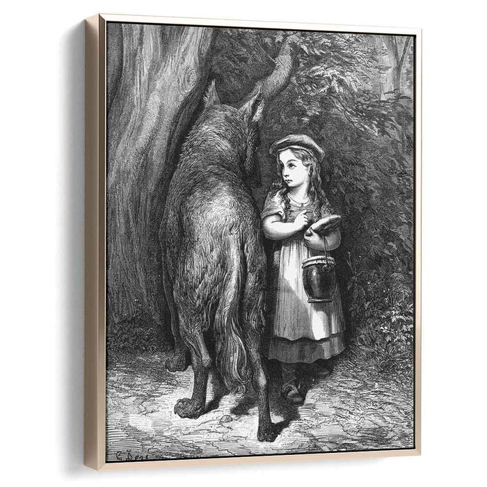Red Riding Hood meets old Father Wolf by Gustave Dore