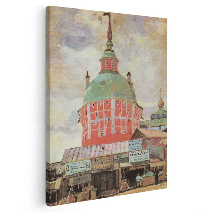 Red Tower of Troitse-Sergeevsky Lavra (1912) by Boris Kustodiev