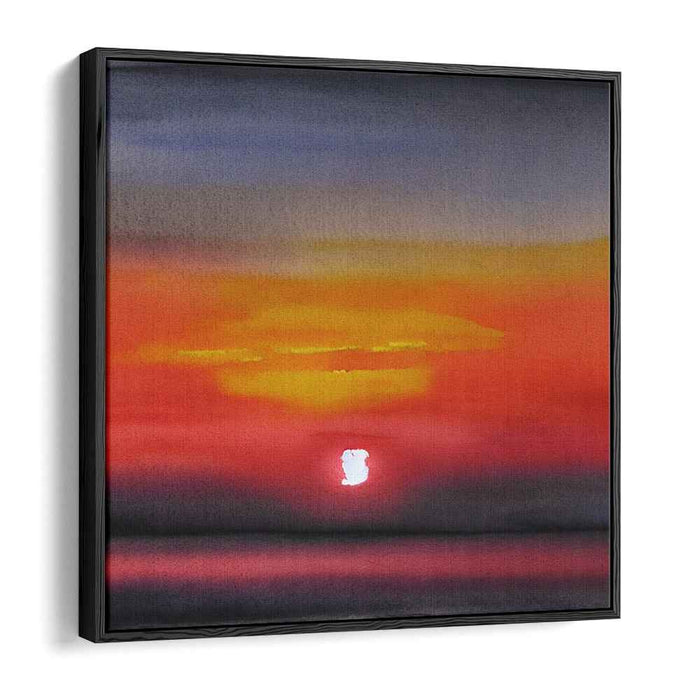 Red Watercolor Sunset #002