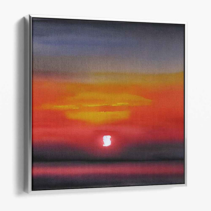 Red Watercolor Sunset #002