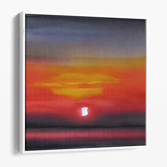 Red Watercolor Sunset #002