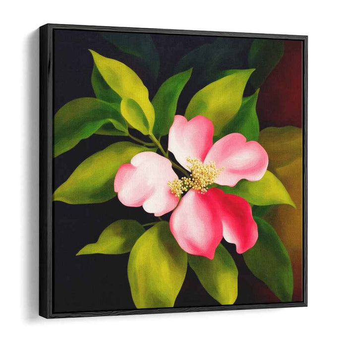 Blossoms in Pastel Dreams: Realistic Pink Flower Canvas Art Print