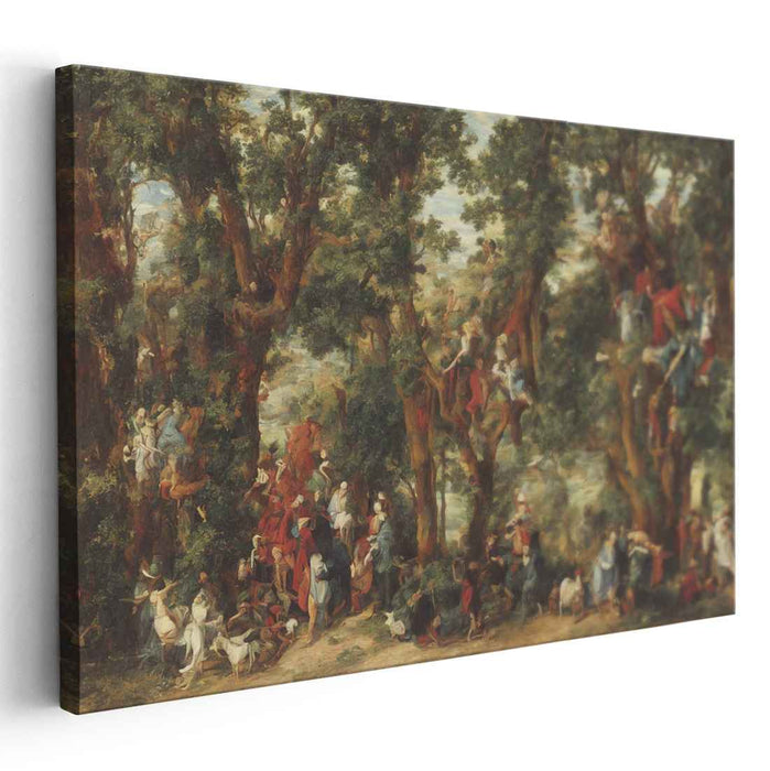 Suspended Ascent in Time: Baroque Genre Painting of Climbing Figures