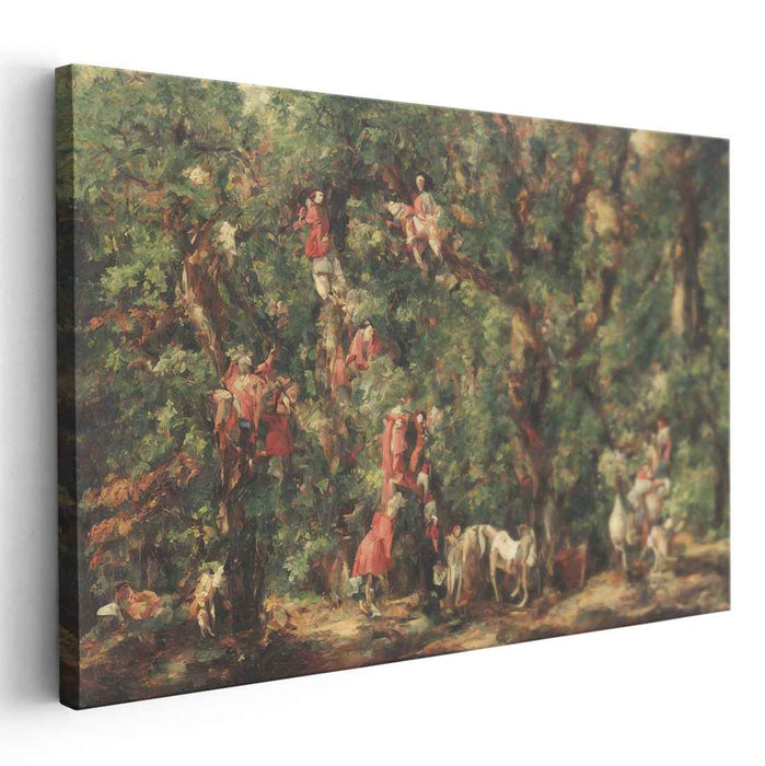 Whimsical Brushstrokes Celebration Symphony: Impressionist-Inspired Festive Scene Canvas Art