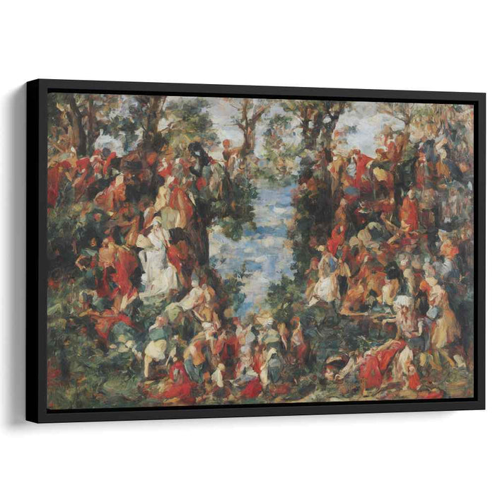 Festive Harmony: Impressionist Celebration in Lush Landscape Canvas Art