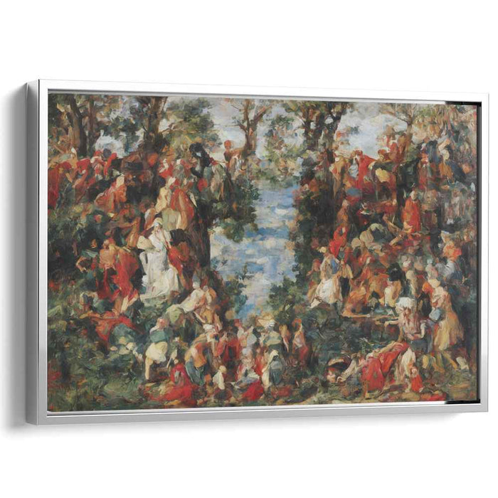 Festive Harmony: Impressionist Celebration in Lush Landscape Canvas Art