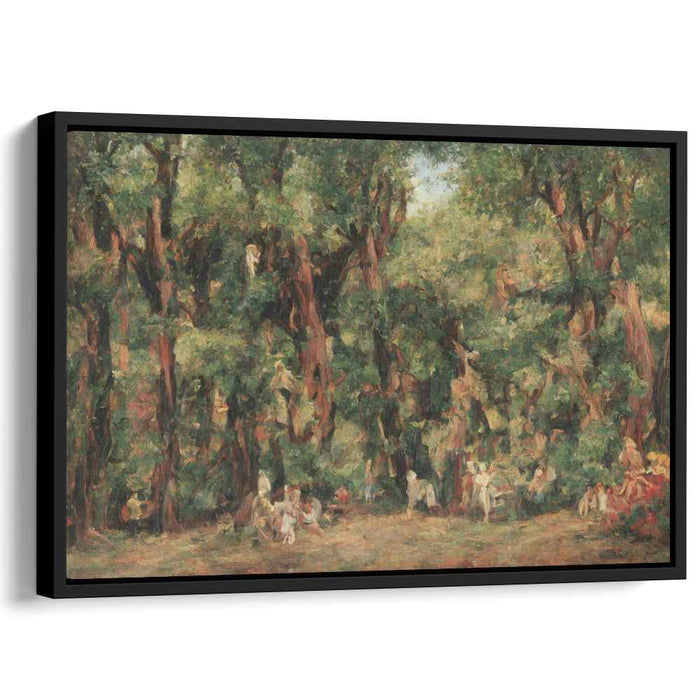 Enchanted Brushstrokes Dance: Impressionist Fairy Gathering Canvas Art Print