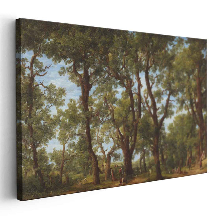 Ancient Oak Horizon: Classic Landscape with Majestic Oaks