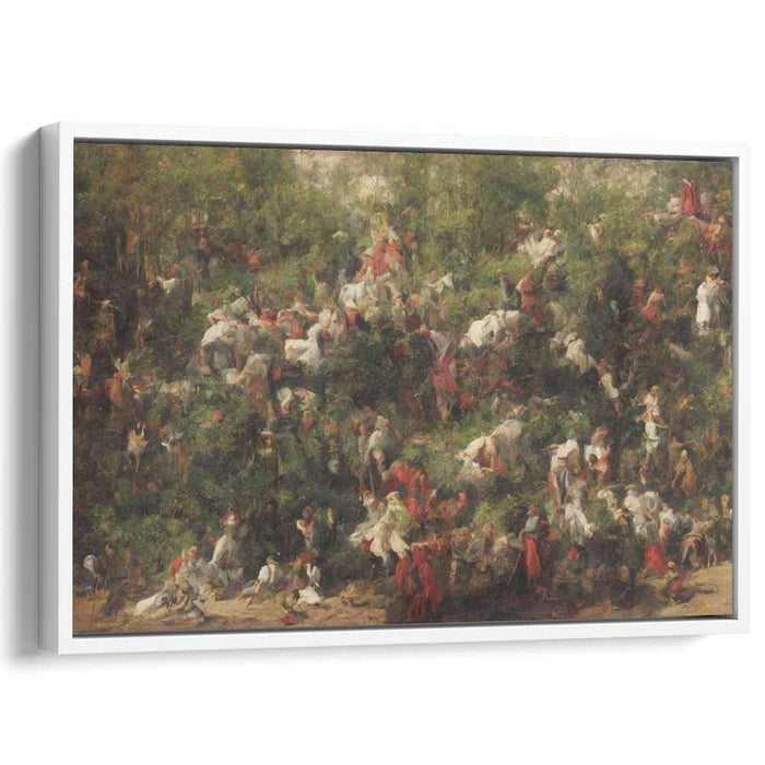 Bustling Verdure: Impressionist Landscape with Figures